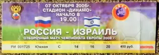 Россия - Израиль. Отборочный матч ЧЕ-2008.