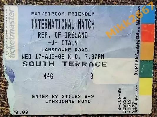 Ирландия - Италия. Товарищеский матч национальных сборных команд.