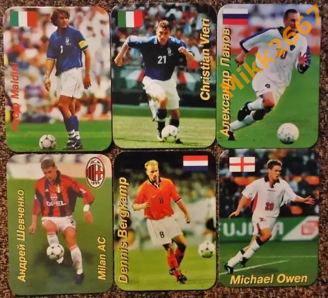 12 календариков 2001 года В Мире Футбола