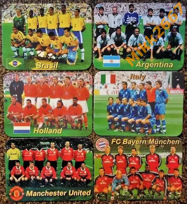 12 календариков 2001 года В Мире Футбола 1