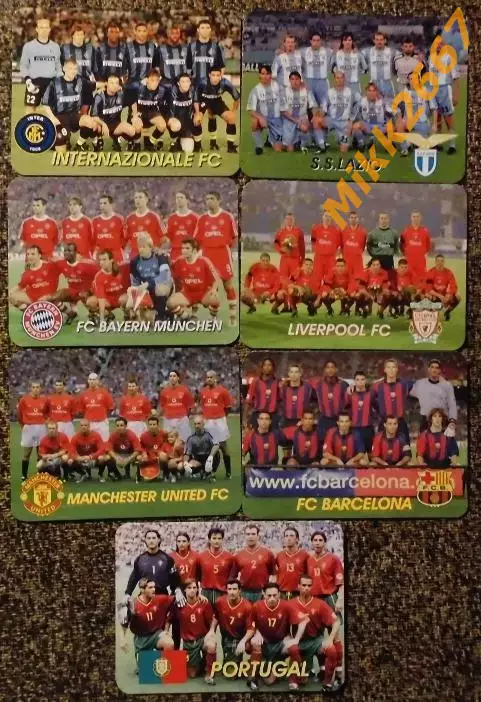 7 календариков 2002 года В Мире Футбола