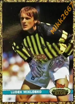 Ludek Miklosko. Коллекция TOPPS Stadium Club Английская Премьер-Лига 92-93