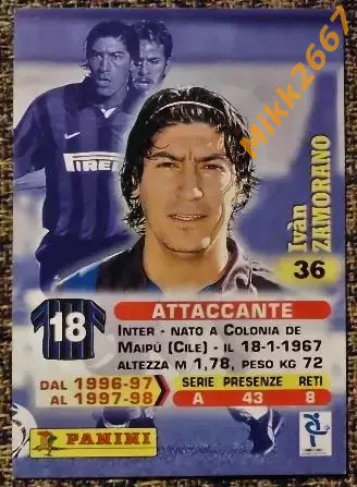 Ivan ZAMORANO. Коллекция Panini Calcio 99 Cards 1