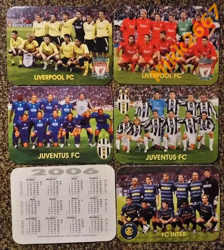 6 календариков 2006 года В Мире Футбола 1