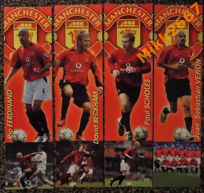 Набор закладок для книг Лучшие игроки футбольного клуба Манчестер Юнайтед.