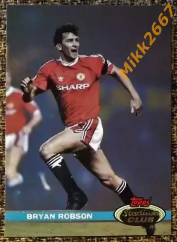 Bryan ROBSON. Коллекция TOPPS Stadium Club Английская Премьер-Лига 92-93