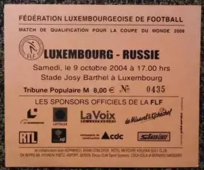 Люксембург -Россия . Отборочный матч ЧМ-2006.