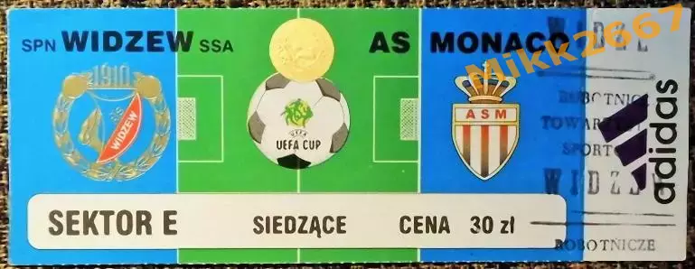Видзев (Польша) - Монако (Франция). Кубок УЕФА 1999/2000