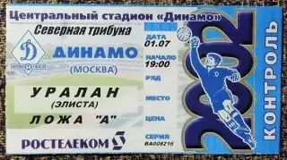 Динамо Москва - Уралан, Чемпионат России 2002