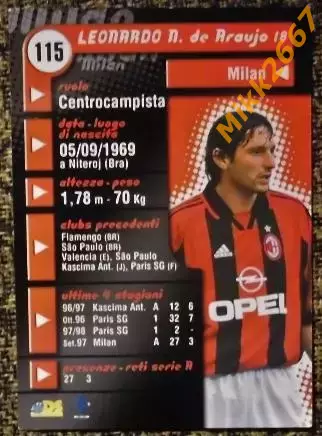 LEONARDO. Коллекция DS Pianeta Calcio 1998-1999 1