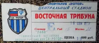 Ротор Волгоград - Эребру (Швеция). Кубок УЕФА 1997/1998