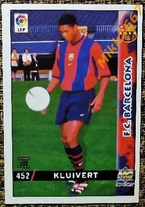 Patrick KLUIVERT. Коллекция MUNDICROMO Испанская Лига 1998-1999