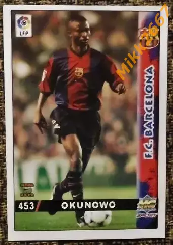 Gbenga Samuel OKUNOWO. Коллекция MUNDICROMO Испанская Лига 1998-1999