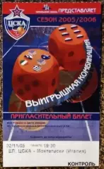 ЦСКА Москва - Монтепаски (Италия). Euroleague Basketball 2005-2006