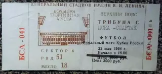 Спартак Москва - ЦСКА Москва, Финал Кубка России 1993-1994