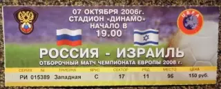 Россия - Израиль. Отборочный матч ЧЕ-2008.