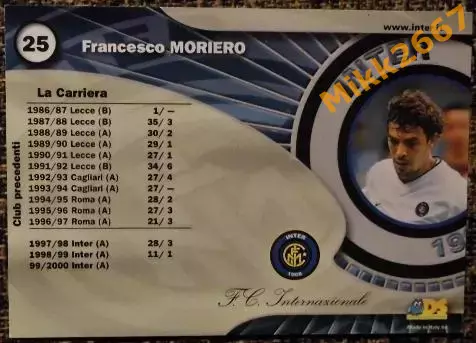 Francesco MORIERO. Коллекция DS Интер 2000 1