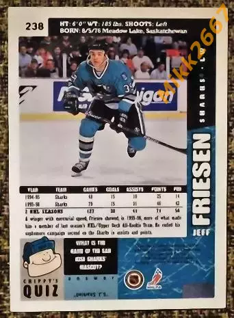 Jeff FRIESEN. Коллекция Collector's Choice NHL 1996-1997 1