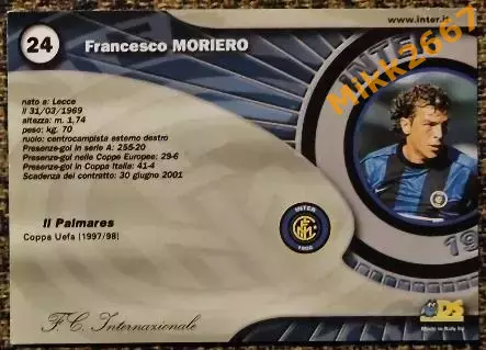 Francesco MORIERO. Коллекция DS Интер 2000 1