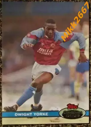 Dwight YORKE. Коллекция TOPPS Stadium Club Английская Премьер-Лига 92-93