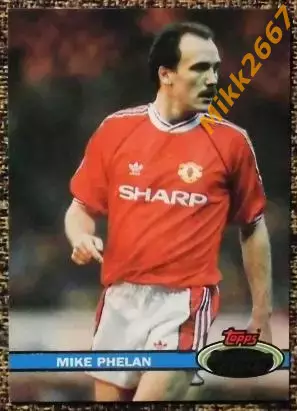 Mike PHELAN. Коллекция TOPPS Stadium Club Английская Премьер-Лига 92-93