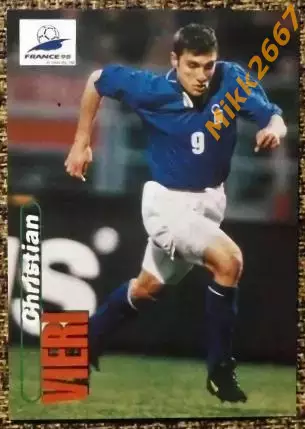 Christian VIERI. Коллекция PANINI Чемпионат Мира 1998 (коллекционные карточки)