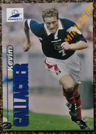 Kevin GALLACHER. Коллекция PANINI Чемпионат Мира 1998 (коллекционные карточки)