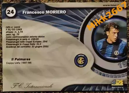 Francesco MORIERO. Коллекция DS Интер 2000 1