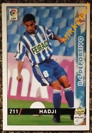 Mustapha HADJI. Коллекция MUNDICROMO Испанская Лига 1998-1999