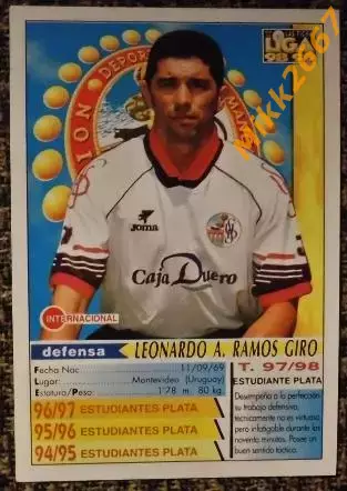 LEO RAMOS. Коллекция MUNDICROMO Испанская Лига 1998-1999 1
