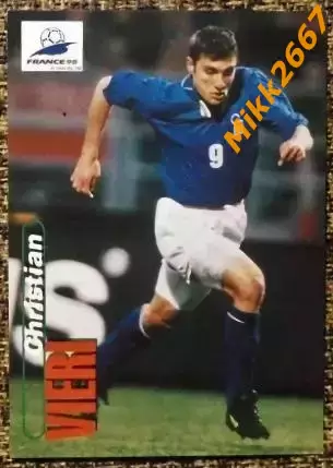Christian VIERI. Коллекция PANINI Чемпионат Мира 1998 (коллекционные карточки)