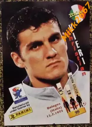 Christian VIERI. Коллекция PANINI Чемпионат Мира 1998 (коллекционные карточки) 1