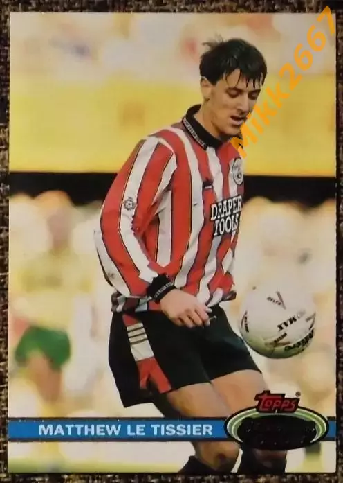 Matthew LE TISSIER. Коллекция TOPPS Stadium Club Английская Премьер-Лига 92-93