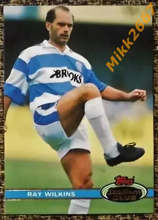 Ray WILKINS. Коллекция TOPPS Stadium Club Английская Премьер-Лига 92-93