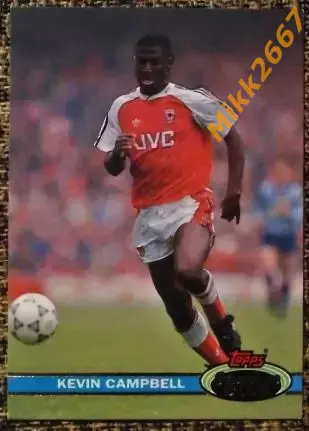 Kevin CAMPBELL. Коллекция TOPPS Stadium Club Английская Премьер-Лига 92-93