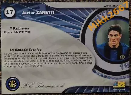 Javier ZANETTI. Коллекция DS Интер 2000 1