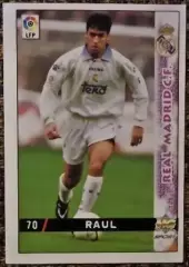 RAUL Gonzales Blanco. Коллекция MUNDICROMO Испанская Лига 1998-1999
