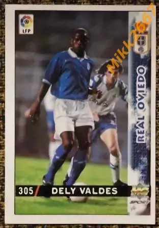 Julio Cesar DELY VALDES. Коллекция MUNDICROMO Испанская Лига 1998-1999