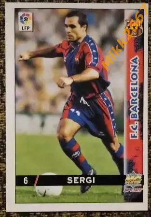 SERGI Barjuan i Esclusa. Коллекция MUNDICROMO Испанская Лига 1998-1999