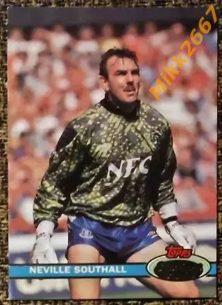 Neville SOUTHALL. Коллекция TOPPS Stadium Club Английская Премьер-Лига 92-93