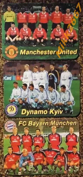 3 календарика 2001 года В Мире Футбола