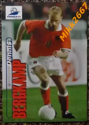 Dennis BERGKAMP. Коллекция PANINI Чемпионат Мира 1998 (коллекционные карточки)