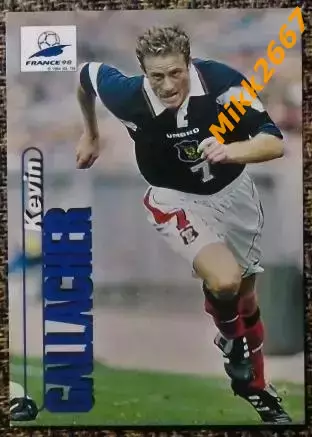 Kevin GALLACHER. Коллекция PANINI Чемпионат Мира 1998 (коллекционные карточки)