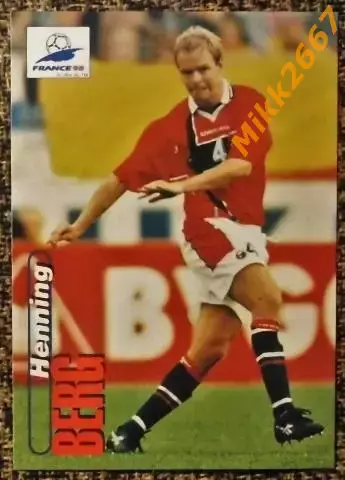 Henning BERG. Коллекция PANINI Чемпионат Мира 1998 (коллекционные карточки)