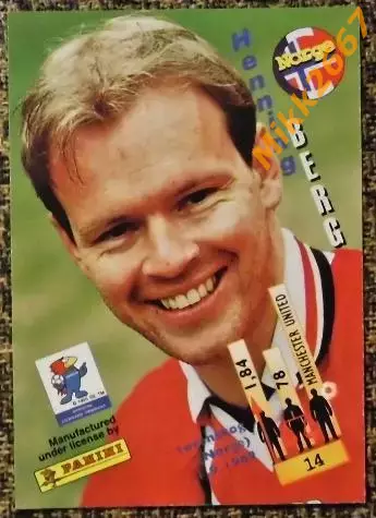 Henning BERG. Коллекция PANINI Чемпионат Мира 1998 (коллекционные карточки) 1