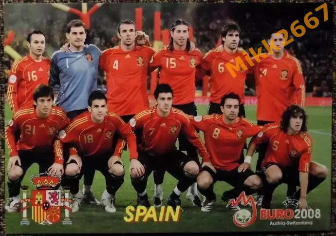 Сборная команда SPAIN / ИСПАНИЯ, В мире ФУТБОЛА- A43