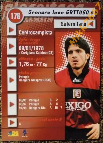 Gennaro Ivan GATTUSO. Коллекция DS Pianeta Calcio 1998-1999 1