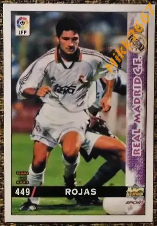 Roberto ROJAS Gonzales. Коллекция MUNDICROMO Испанская Лига 1998-1999