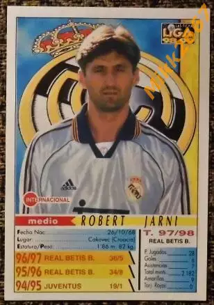 Robert JARNI. Коллекция MUNDICROMO Испанская Лига 1998-1999 1