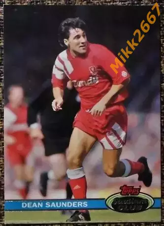 Dean SAUNDERS. Коллекция TOPPS Stadium Club Английская Премьер-Лига 92-93